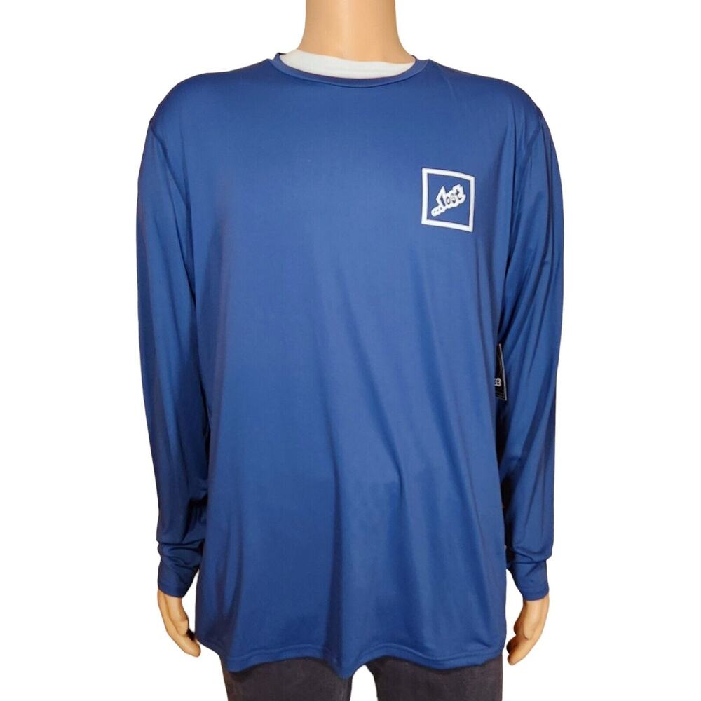New Mens Size XL LOST Blue LS Sun Surf Boat RashGuard UPF 50+